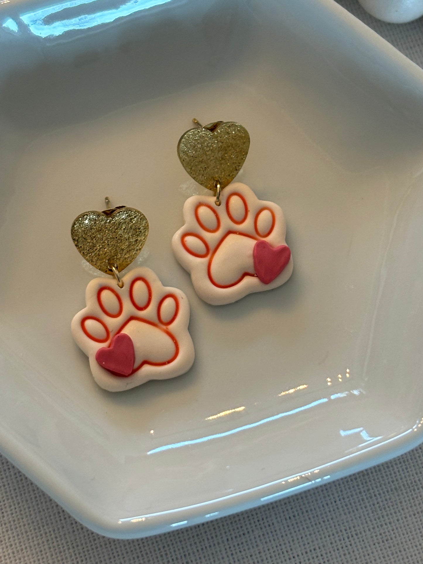 Heart paw prints