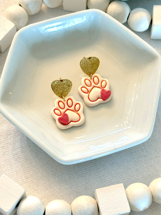 Heart paw prints